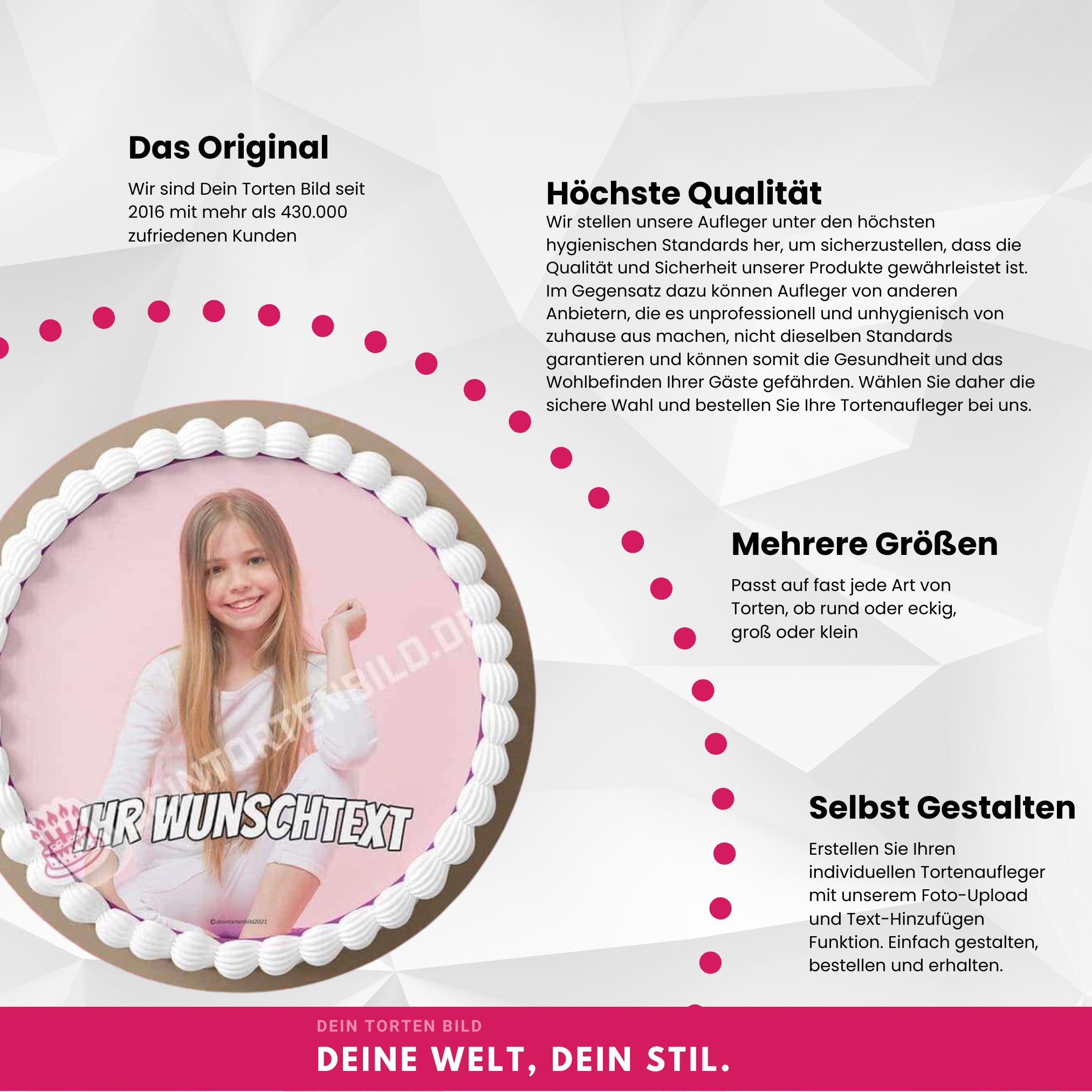 Individuelle Tortenaufleger mit Foto und Text – Perfekt für jede Torte - Online-Designer