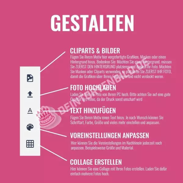 Individuelle Tortenaufleger mit Foto und Text – Perfekt für jede Torte - Online-Designer