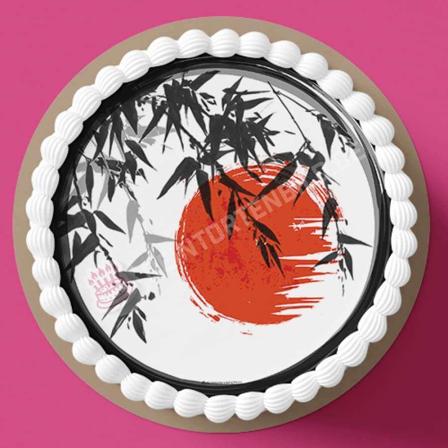 Motiv: Asien - Traditionelle Japanische Zeichnung - Deintortenbild.de Tortenaufleger aus Esspapier: Oblatenpapier, Zuckerpapier, Fondantpapier