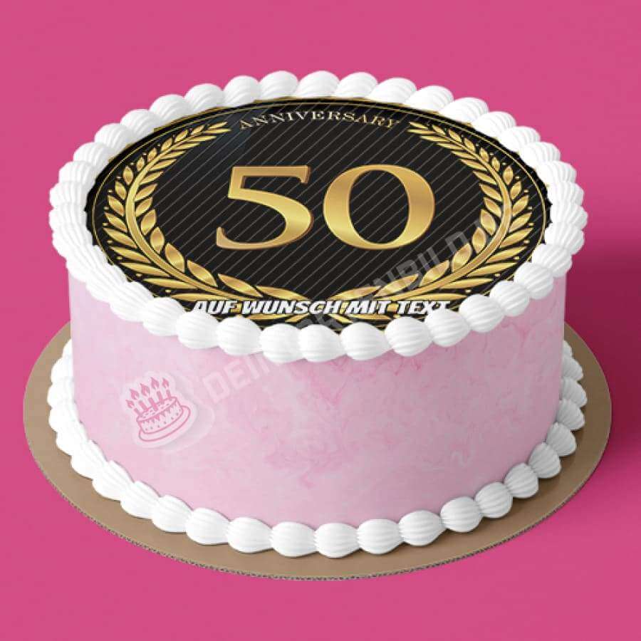 Motiv: Jubiläum 50 Jahre - Deintortenbild.de Tortenaufleger aus Esspapier: Oblatenpapier, Zuckerpapier, Fondantpapier