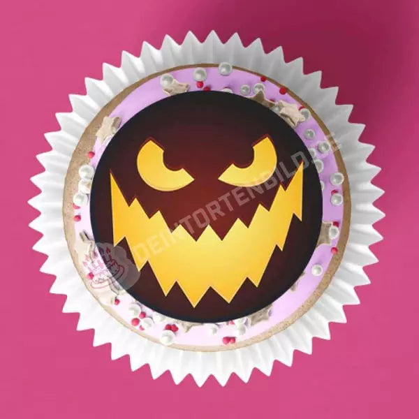 Muffinaufleger Motiv: Halloween - Kürbisgesichter - Deintortenbild.de Tortenaufleger aus Esspapier: Oblatenpapier / 15 Stück x 5cm, Oblatenpapier / 24 Stück x 4cm, Zuckerpapier / 15 Stück x 5cm, Zuckerpapier / 24 Stück x 4cm, Fondantpapier / 15 Stück x 5cm, Fondantpapier / 24 Stück x 4cm