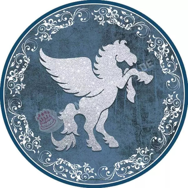 Motiv: Wappen Tier - Pegasus Silber Glitzer - Deintortenbild.de Tortenaufleger aus Esspapier: Oblatenpapier / The King, Oblatenpapier / The Queen, Oblatenpapier / Fearless, Oblatenpapier / Royal Blood, Oblatenpapier / Ohne Schriftzug, Zuckerpapier / The King, Zuckerpapier / The Queen, Zuckerpapier / Fearless, Zuckerpapier / Royal Blood, Zuckerpapier / Ohne Schriftzug