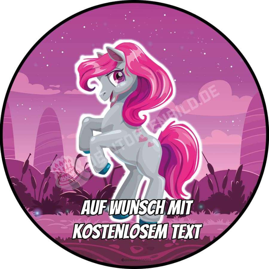 Motiv: Pony Pink von Deintortenbild – Tortenaufleger, Tortenfoto, Tortenbild, personalisiert & individuell bei Deintortenbild.de