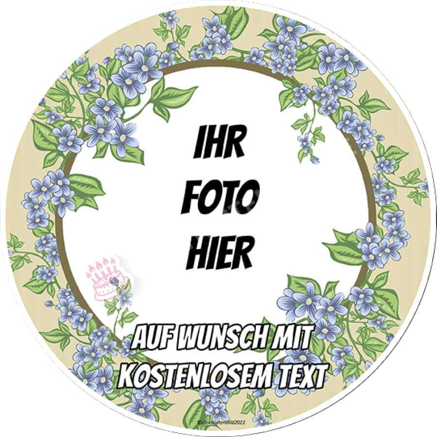 Motiv: Blumen Fotomotiv (Version1) von Deintortenbild – Tortenaufleger, Tortenfoto, Tortenbild, personalisiert & individuell bei Deintortenbild.de