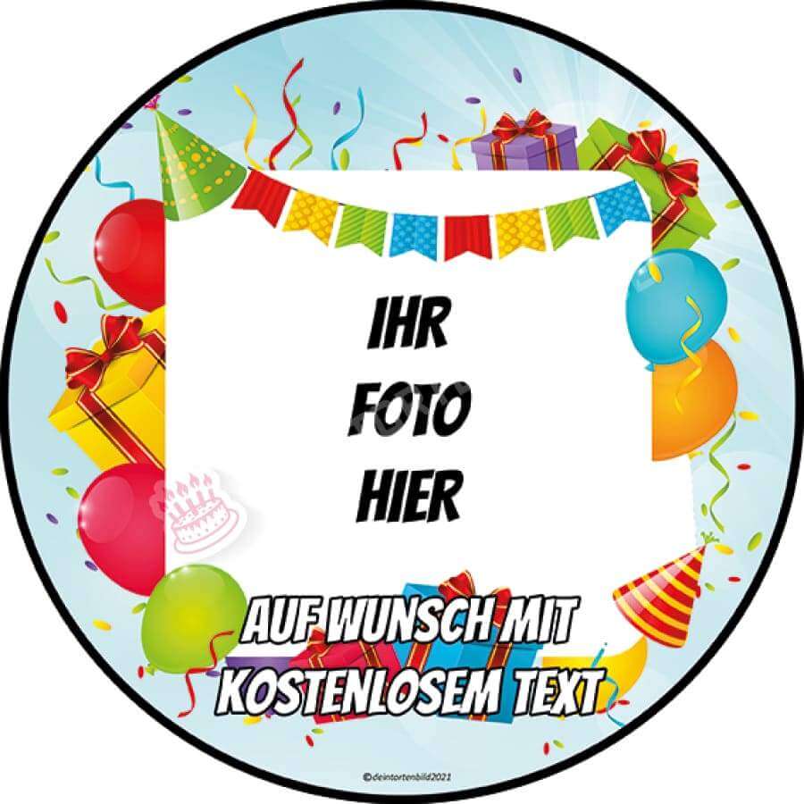 Motiv: Geburtstag Fotomotiv (Version1) von Deintortenbild – Tortenaufleger, Tortenfoto, Tortenbild, personalisiert & individuell bei Deintortenbild.de