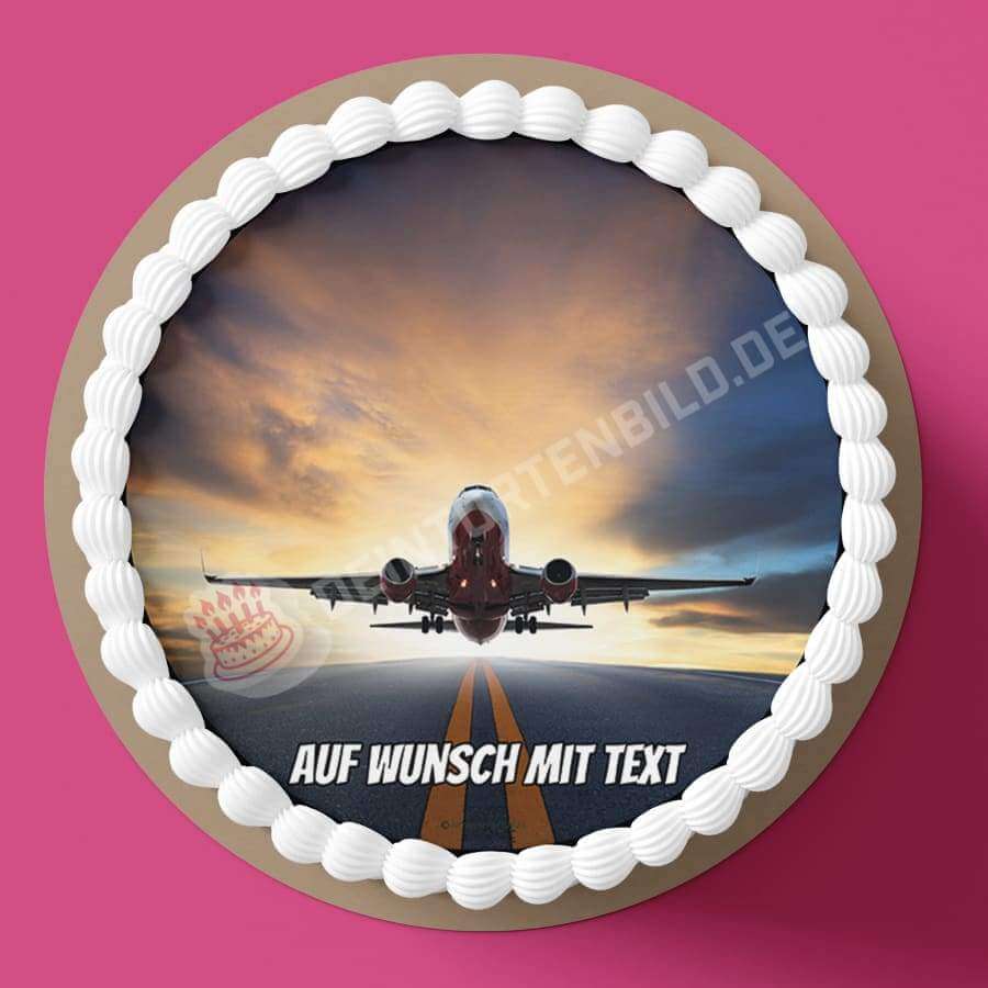 Motiv: Flugzeug hebt ab - Hochwertige und individuelle Tortenaufleger für jeden Anlass
Tortenaufleger Flugzeug hebt ab 20cm Kreis 
Unsere Tortenaufleger sind ein ideales Geschenk für besonder - Tortenbild - DeintortenbildFlugzeug hebt ab