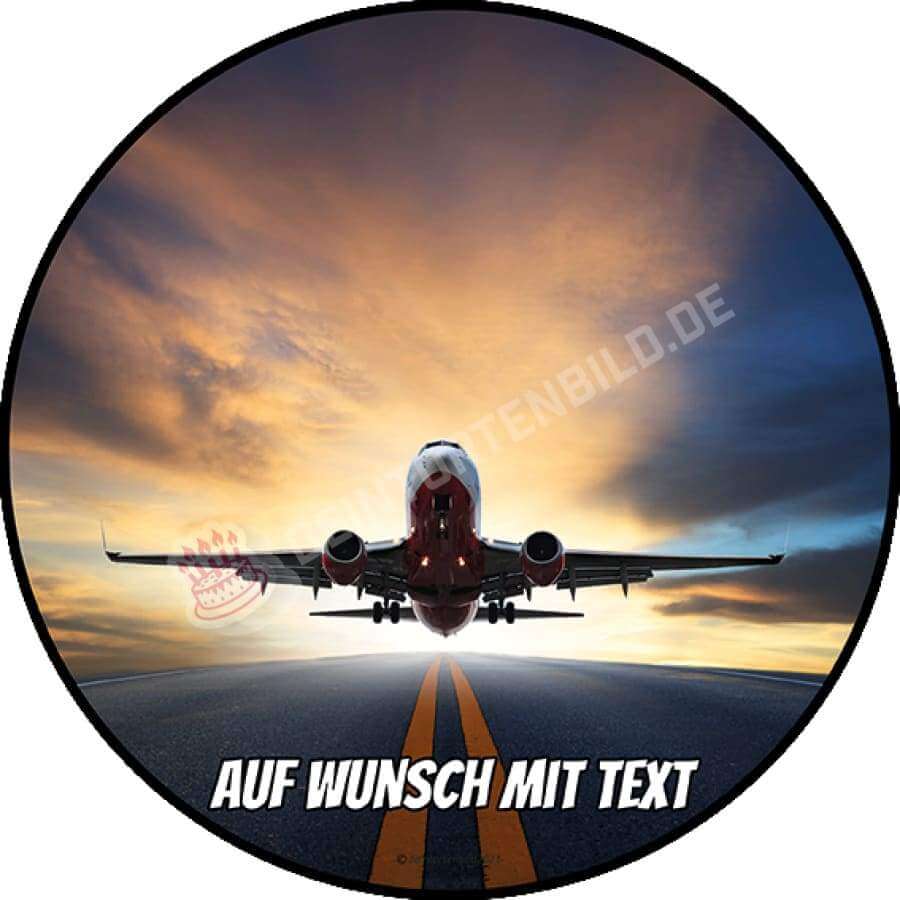 Motiv: Flugzeug hebt ab - Hochwertige und individuelle Tortenaufleger für jeden Anlass
Tortenaufleger Flugzeug hebt ab 20cm Kreis 
Unsere Tortenaufleger sind ein ideales Geschenk für besonder - Tortenbild - DeintortenbildFlugzeug hebt ab