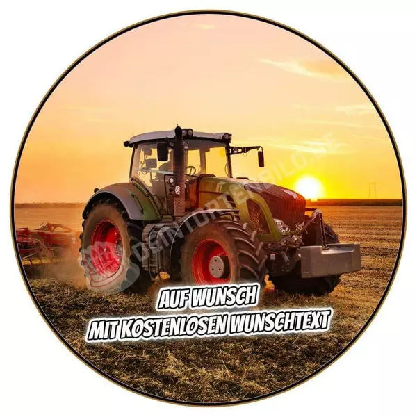 Motiv: Traktor SonneHochwertige und individuelle Tortenaufleger für jeden Anlass
Tortenaufleger Traktor Sonne in 20cm Kreis
Unsere Tortenaufleger sind ein ideales Geschenk für besondereTortenbildDeintortenbildTraktor Sonne