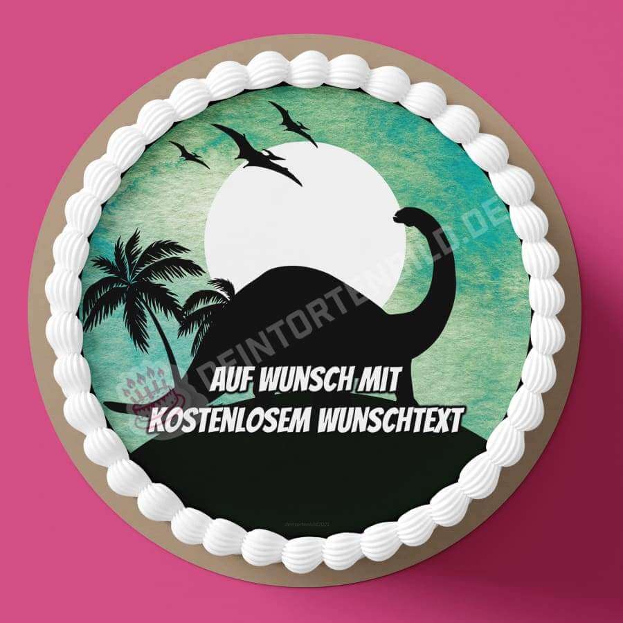 Motiv: Dino Silhouette (Wasserfarben Stil) - Apatosaurus von Deintortenbild – Tortenaufleger, Tortenfoto, Tortenbild, personalisiert & individuell bei Deintortenbild.de