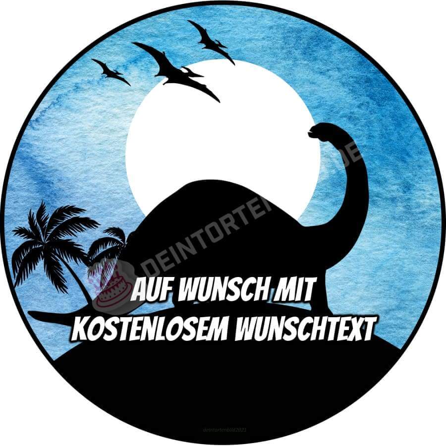 Motiv: Dino Silhouette (Wasserfarben Stil) - Apatosaurus von Deintortenbild – Tortenaufleger, Tortenfoto, Tortenbild, personalisiert & individuell bei Deintortenbild.de