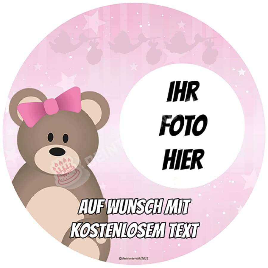 Motiv: Baby Mädchen Fotomotiv (Version1) von Deintortenbild – Tortenaufleger, Tortenfoto, Tortenbild, personalisiert & individuell bei Deintortenbild.de