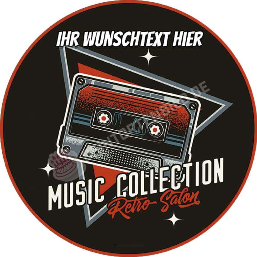 Motiv: Retro Music Collection - Hochwertige und individuelle Tortenaufleger für jeden Anlass
Tortenaufleger Retro Music Collection in 20cm Kreis 
Unsere Tortenaufleger sind ein ideales Geschenk für - Tortenbild - DeintortenbildRetro Music Collection