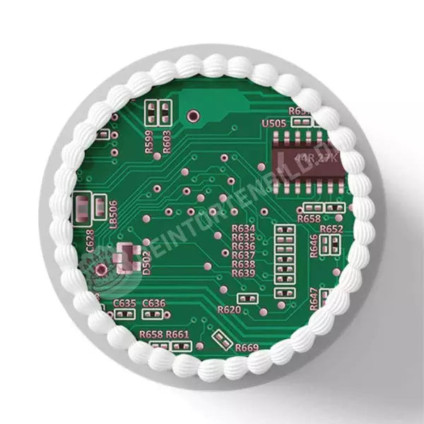 Motiv: Technik Leiterplatte von Deintortenbild – Tortenaufleger, Tortenfoto, Tortenbild, personalisiert & individuell bei Deintortenbild.de