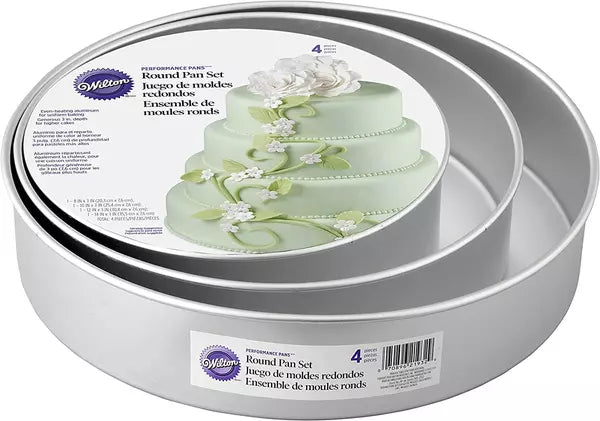 Wilton Großes Rundes Kuchenformen-Set, Performance Pans, 4-Teilig Spri von Deintortenbild.de – Tortenaufleger, Tortenfoto, Tortenbild, personalisiert & individuell bei Deintortenbild.de