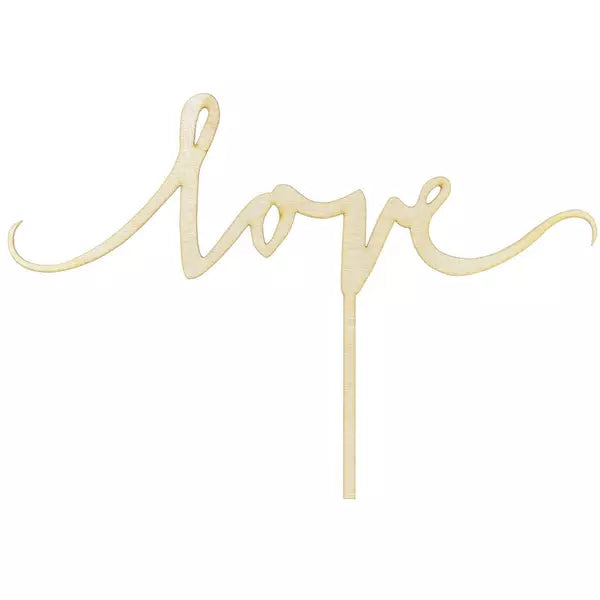 PARTYDECO CAKE TOPPER LOVE - HOLZ - Dieser wunderschöne Holz Cake Topper von PartyDeco ist perfekt für Hochzeitstorten! - Cake-Topper - PartyDecoPARTYDECO CAKE TOPPER LOVE - HOLZ