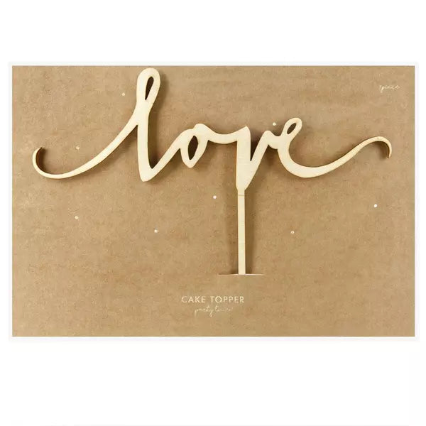 PARTYDECO CAKE TOPPER LOVE - HOLZ - Dieser wunderschöne Holz Cake Topper von PartyDeco ist perfekt für Hochzeitstorten! - Cake-Topper - PartyDecoPARTYDECO CAKE TOPPER LOVE - HOLZ