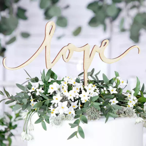 PARTYDECO CAKE TOPPER LOVE - HOLZ - Dieser wunderschöne Holz Cake Topper von PartyDeco ist perfekt für Hochzeitstorten! - Cake-Topper - PartyDecoPARTYDECO CAKE TOPPER LOVE - HOLZ