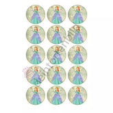 Muffinaufleger Motiv: Princess orange - Deintortenbild.de Tortenaufleger aus Esspapier: Oblate / 15x5cm, Zuckerpapier / 15x5cm, Fondantpapier / 15x5cm