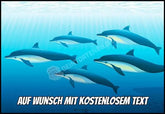 Rechteck Motiv: Delfine Unterwasser - Deintortenbild.de Tortenaufleger aus Esspapier: Oblatenpapier, Zuckerpapier, Fondantpapier