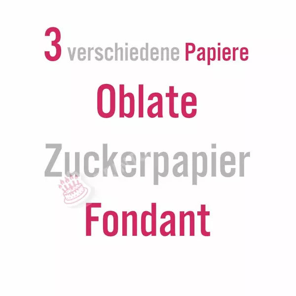 Rechteck Motiv: Fee Flügel pink - Deintortenbild.de Tortenaufleger aus Esspapier: Oblate, Zuckerpapier, Fondantpapier