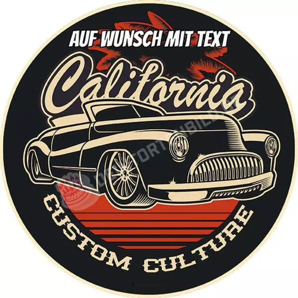 Motiv: Vintage - Custom Culture  California - Deintortenbild.de Tortenaufleger aus Esspapier: Oblatenpapier, Zuckerpapier, Fondantpapier