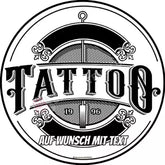 Motiv: Tattoo Schriftzug Logo - Deintortenbild.de Tortenaufleger aus Esspapier: Oblatenpapier, Zuckerpapier, Fondantpapier