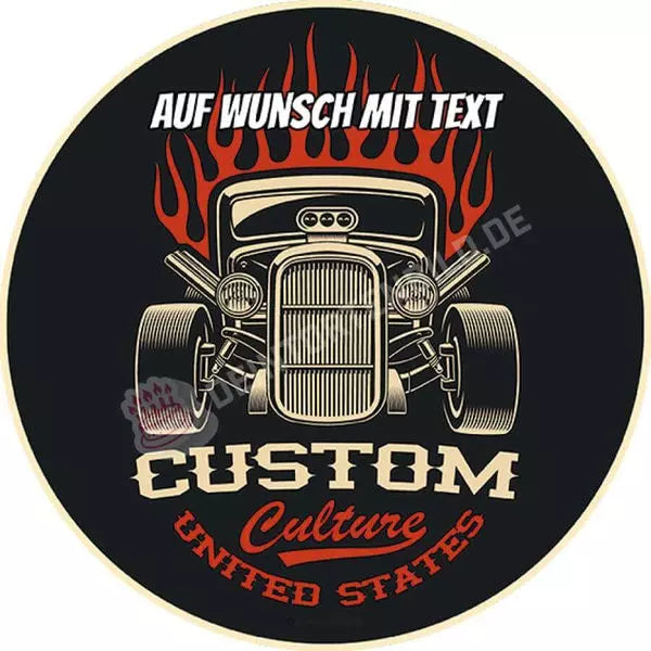 Motiv: Vintage - Custom Culture Auto mit Flammen - Deintortenbild.de Tortenaufleger aus Esspapier: Oblatenpapier, Zuckerpapier, Fondantpapier