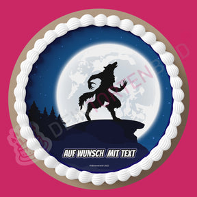 Halloween - Werwolf - Deintortenbild.de Tortenaufleger aus Esspapier: Oblatenpapier, Zuckerpapier, Fondantpapier