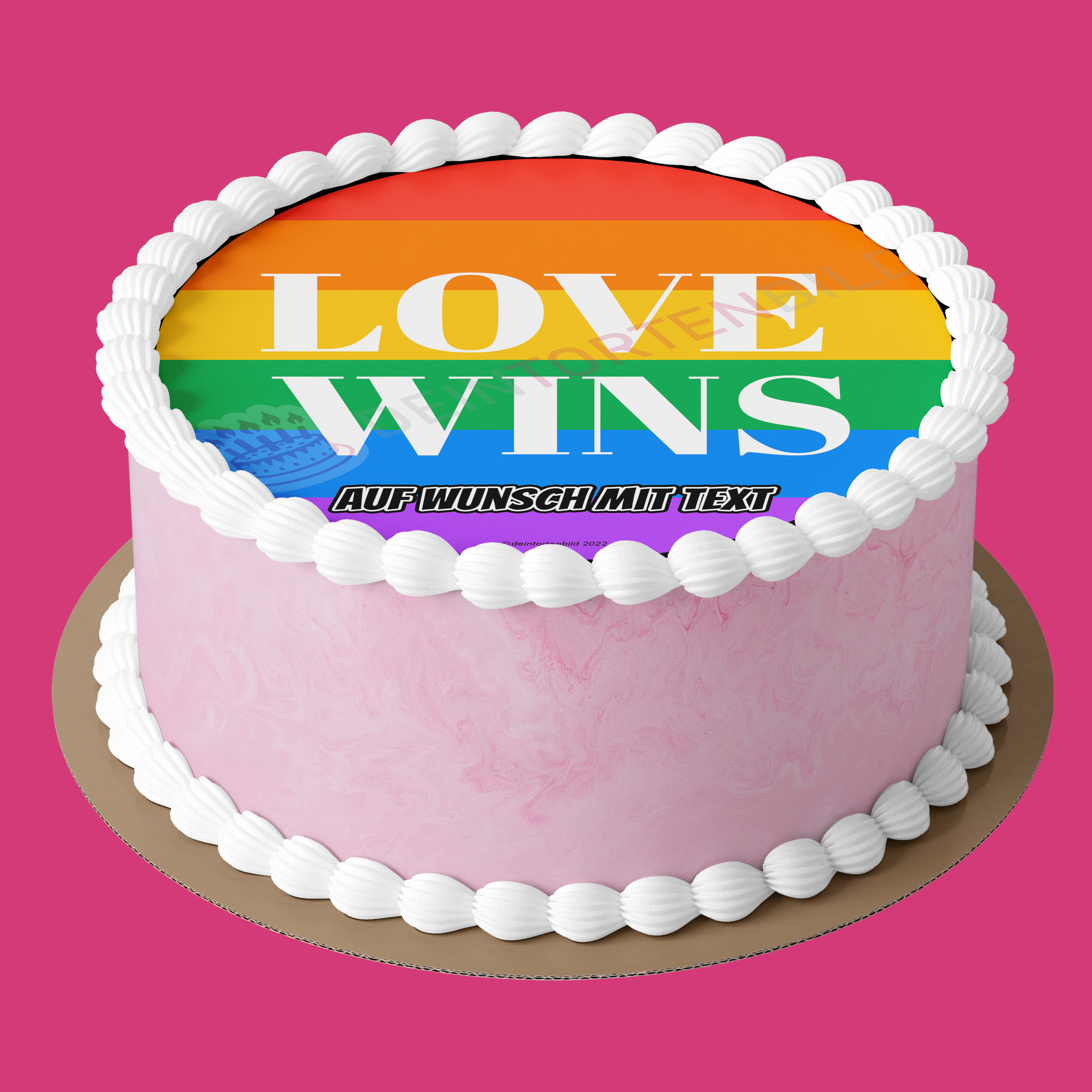 LGBTQ+ Love wins - Deintortenbild.de Tortenaufleger aus Esspapier: Oblatenpapier, Zuckerpapier, Fondantpapier