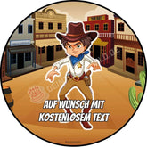 Motiv: Cartoon Cowboy stehend (Variante2) - Deintortenbild.de Tortenaufleger aus Esspapier: Oblatenpapier, Zuckerpapier, Fondantpapier