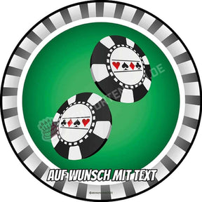 Motiv: Casino Poker Chips - Deintortenbild.de Tortenaufleger aus Esspapier: Oblatenpapier, Zuckerpapier, Fondantpapier