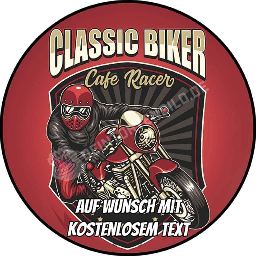 Motiv: "Classic Biker" - Motorrad - Deintortenbild.de Tortenaufleger aus Esspapier: Oblatenpapier, Zuckerpapier, Fondantpapier