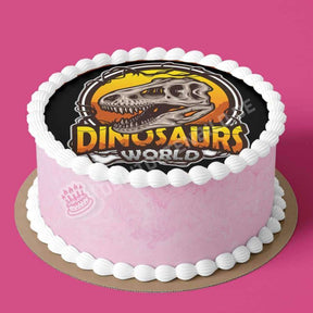 Motiv: Dinosaurs - Deintortenbild.de Tortenaufleger aus Esspapier: Oblate, Zuckerpapier, Fondantpapier