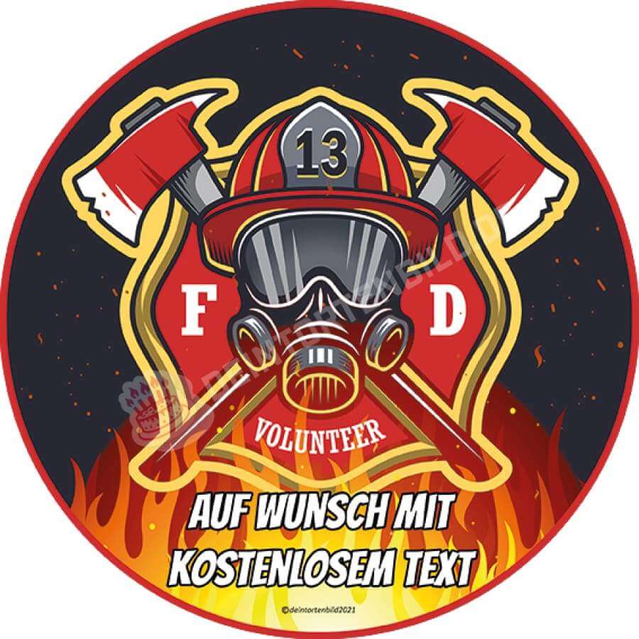 Motiv: Feuerwehr Logo #1 - Deintortenbild.de Tortenaufleger aus Esspapier: Oblatenpapier, Zuckerpapier, Fondantpapier