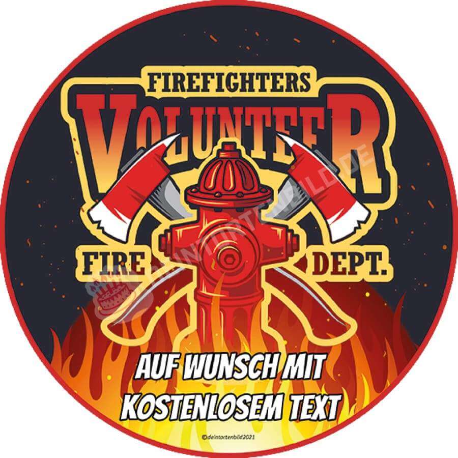 Motiv: Feuerwehr Logo #3 - Deintortenbild.de Tortenaufleger aus Esspapier: Oblatenpapier, Zuckerpapier, Fondantpapier