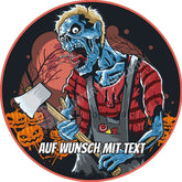 Motiv: Halloween Zombie mit Axt - Deintortenbild.de Tortenaufleger aus Esspapier: Oblatenpapier, Zuckerpapier, Fondantpapier