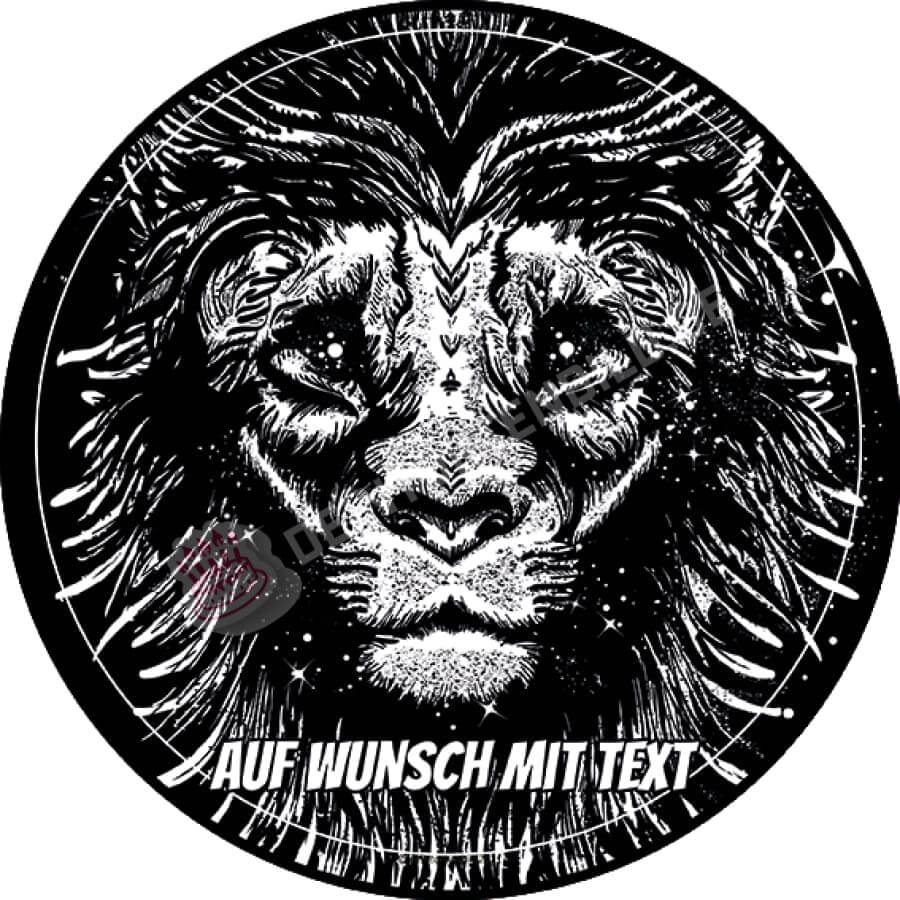 Motiv: Mystischer Löwe in Schwarz Weiß - Deintortenbild.de Tortenaufleger aus Esspapier: Oblatenpapier, Zuckerpapier, Fondantpapier