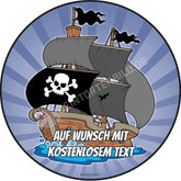 Motiv: Piratenschiff - Deintortenbild.de Tortenaufleger aus Esspapier: Oblatenpapier, Zuckerpapier, Fondantpapier